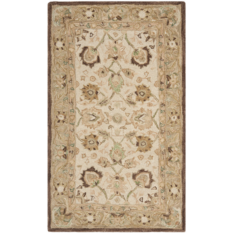 Tapis oriental en laine touffeté à la main Tingley, Rectangle 9 pi 6 po x 13 pi 6 po