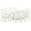 Ensemble de table de cuisine 9 pièces comprenant une table ovale à rallonge papillon et 8 chaises de salle à manger, 101,6 x 193,3 cm, blanc lin-2093276905