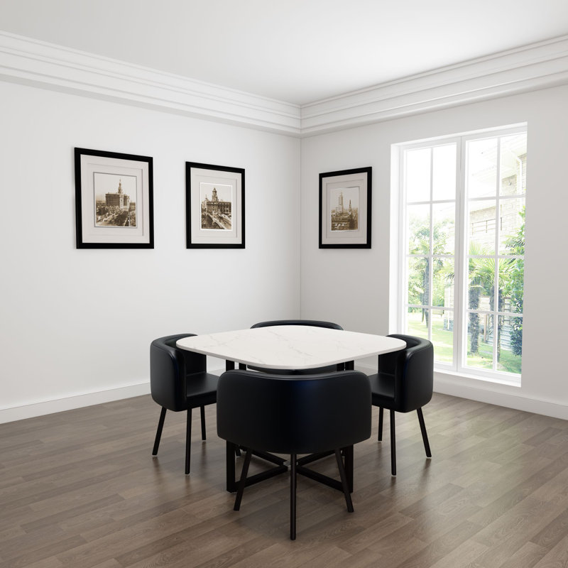 Stalcup 4-Person Trestle Dining Set | Stylish & Durable