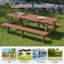 Table de pique-nique en bois massif-520667979