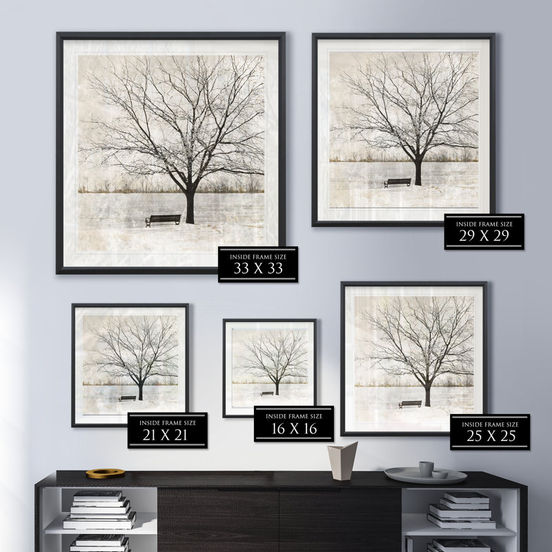 Lonely Tree - Single Picture Frame Print, 17.5" H x 17.5" W x 1.5" D