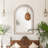 White Wash Beaded Wooden Frame Farmhouse Wall Mirror, Rustic Decorative Mirror for Living Room Bathroom Entryway-1476703329
