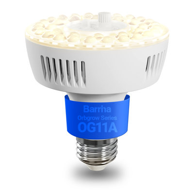 Barrina Orbgrow Og11a Grow Light Bulbs For Indoor Plants, 4000k 11w(100 Watt Equiv), E26 Plant Light Bulb, Full Spectrum, High Ppfd For Seeds And Greens, 1 Pack, White