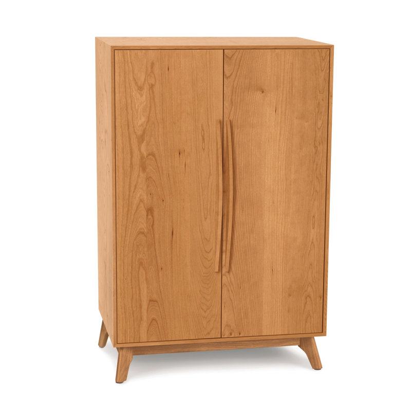 Catalina Solid Wood Bar Cabinet, Natural Cherry