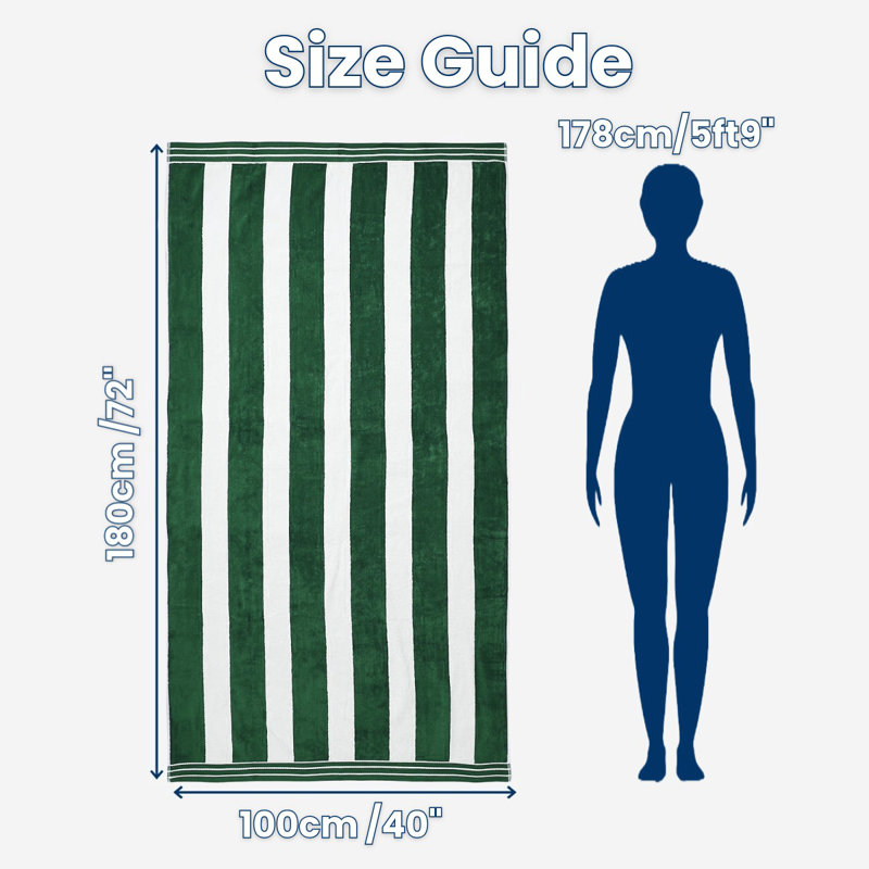 Jorah Large Cabana Stripe Beach Towel, Khaki