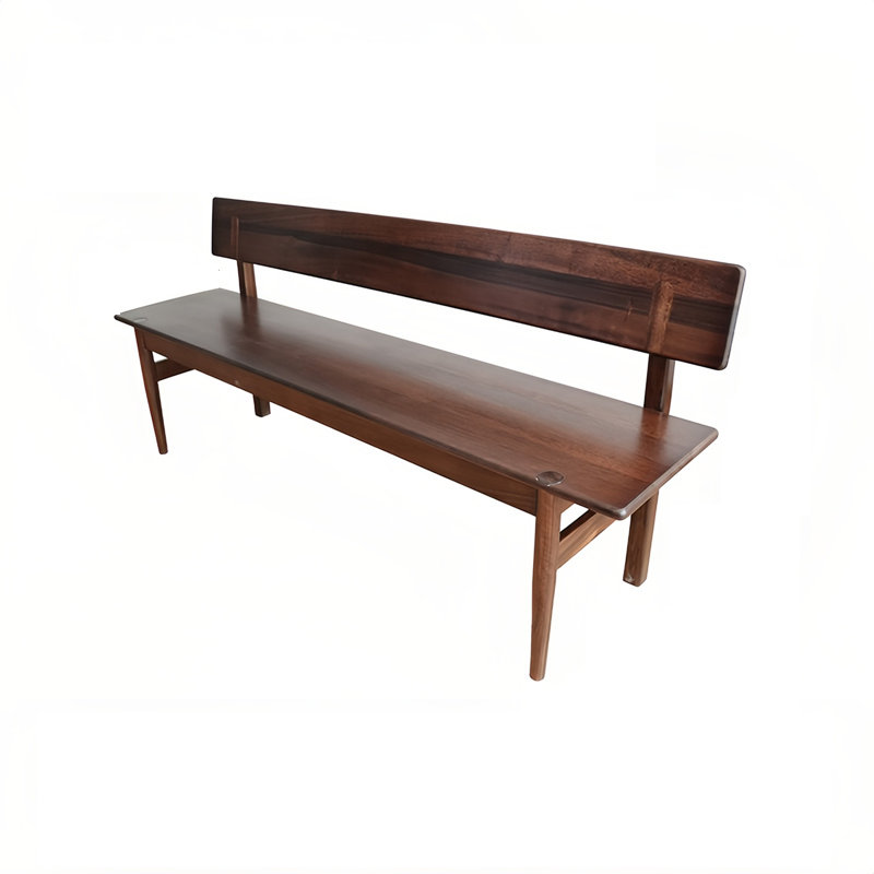 Banc en bois massif Wabi-Sabi, Noyer