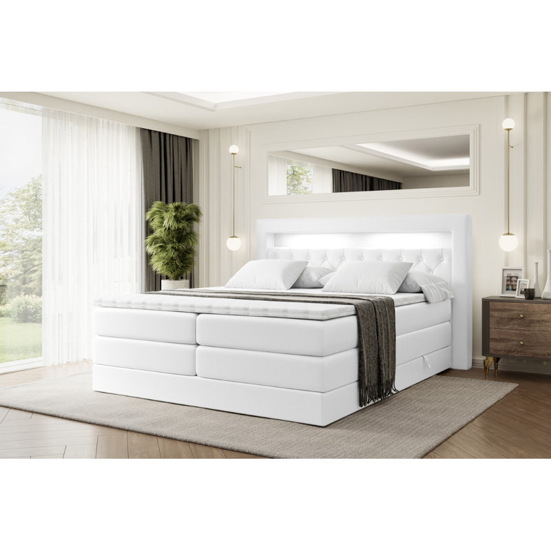 Bed, 120 x 200cm, White