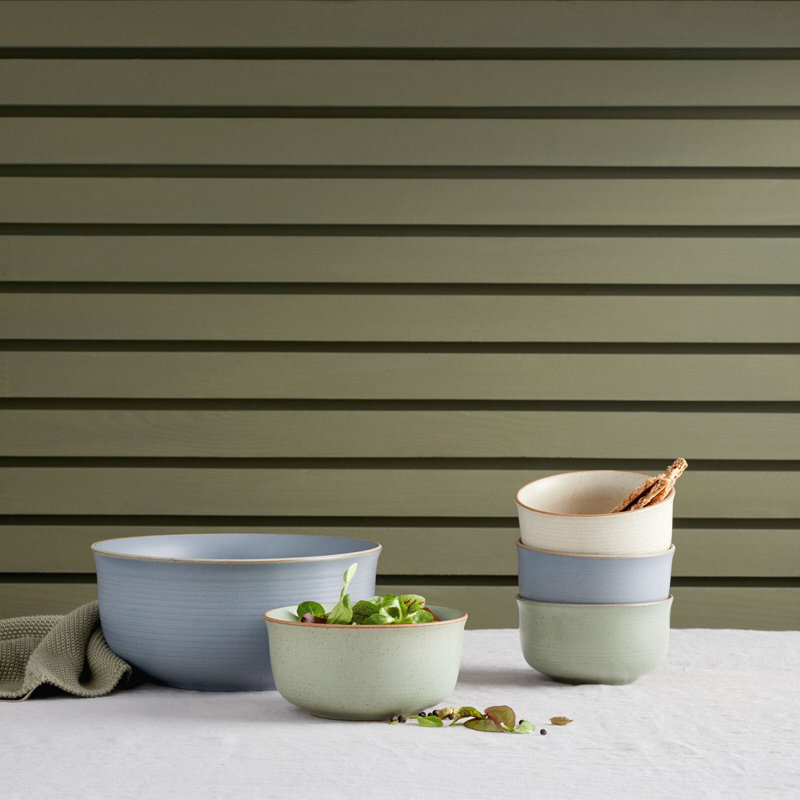 Nature Porcelain Serving Bowl, Green