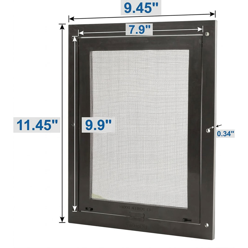 Petit rabat de porte moustiquaire 7,9 x 9,9 po, compatible avec les portes pour animaux de compagnie, pour chiens et chats de moins de 30 lb, remplacement pour moustiquaire de porche / fenêtre, brun