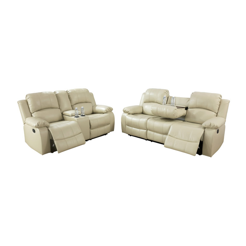 Ensemble de canapé et fauteuil inclinable Canterbury, Beige