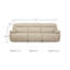 Canapé modulaire inclinable électrique 3 pièces Double face