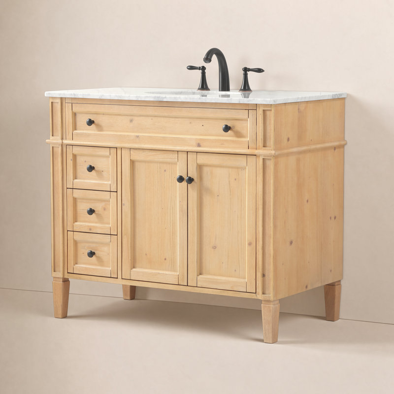 Meuble-lavabo simple 40 po Rivers, Light Brown