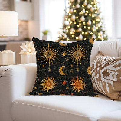 Astronomy and Space Stars and Moon VII Stars Pillow Cover