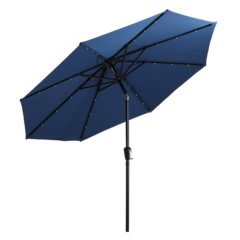 Parasol 9 pi avec lumières DEL, Marine