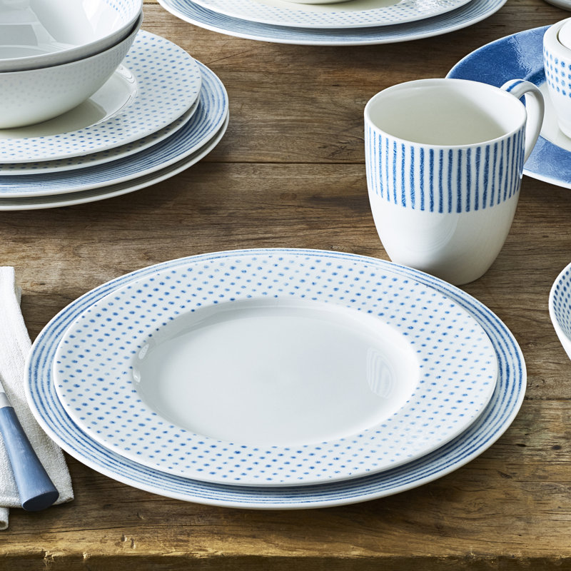 Assiettes à salade Noritake - 9,5 po, Bleu