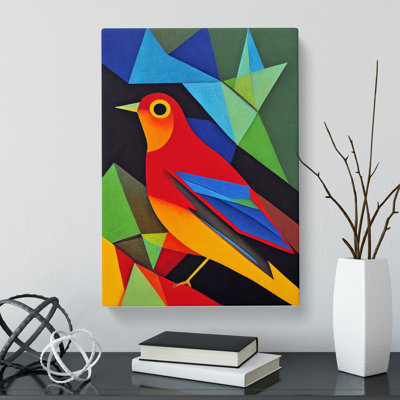 Vika Robin Bird Abstract Vol.7 - Wrapped Canvas