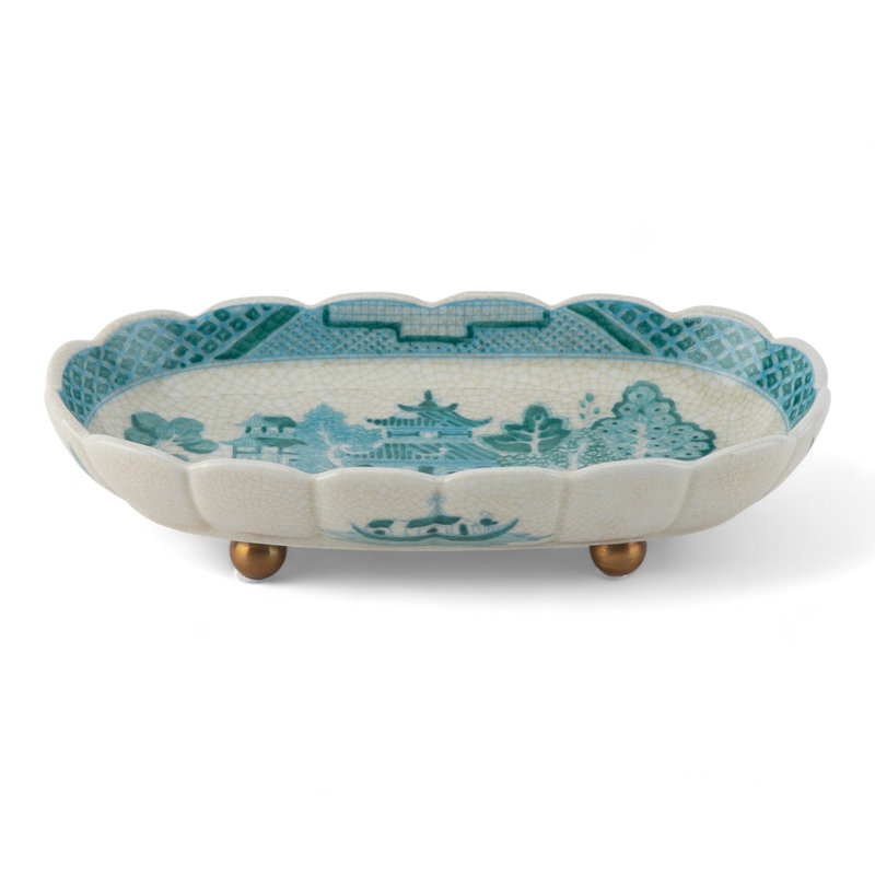 Porcelain Willow Oval Dish