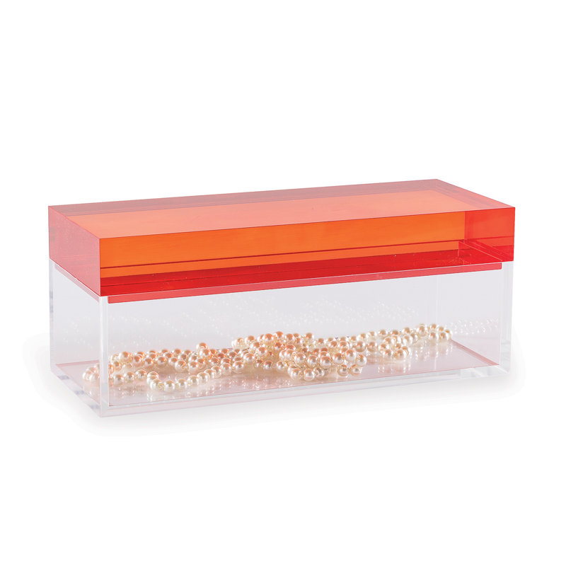 Glencoe Boxes, Red/Clear