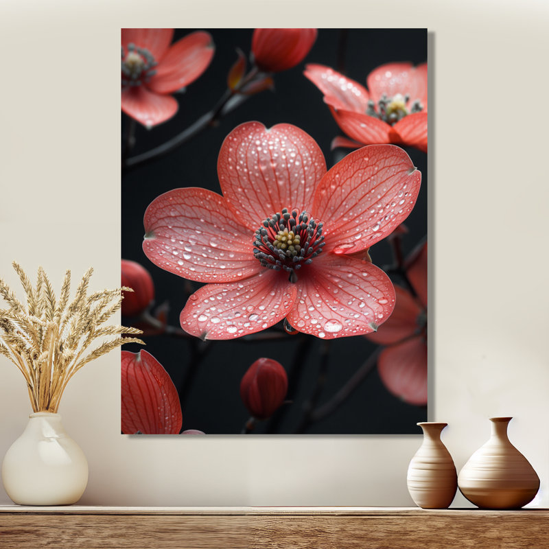 Reproduction d'art mural Dogwood II, H 20 po x l 12 po x P 1 po, Toile tendue