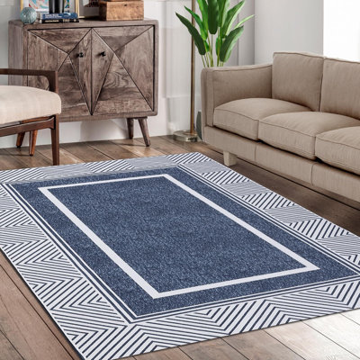Tapis moderne à bordure lavable