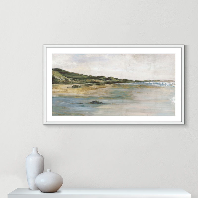 Impression «Tide’s Edge» par Casa Fine Arts, H 23,5 po x l 41,5 po x P 1,25 po, Blanc