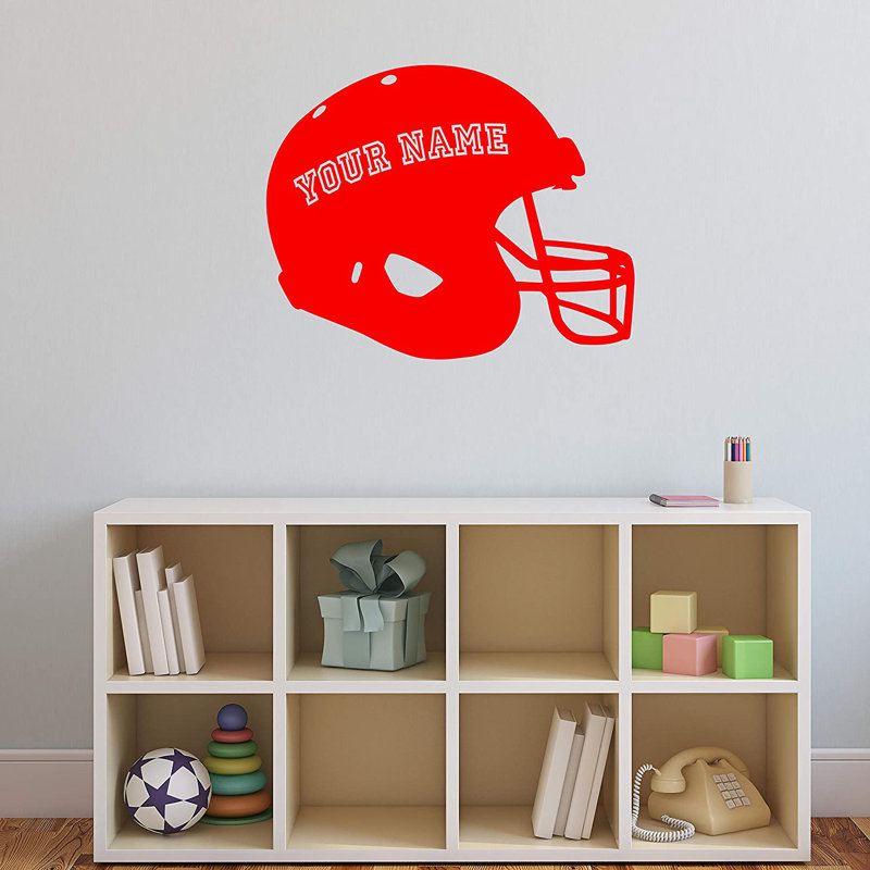 Text & Numbers Wall Decal, 12" H x 16" W, Red