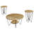 3 PCS METAL COFFEE TABLE SET IN LIGHT OAK-404096131