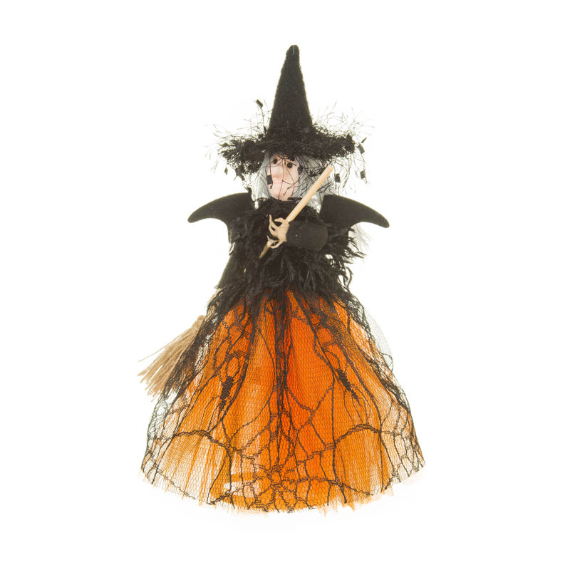 Sorcière orange souriante