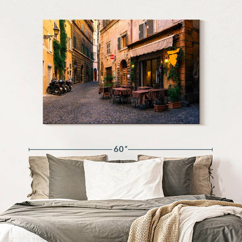 Rue italienne, H 34 po x l 51 po