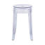 Tabouret court en plastique moderne de 18 po, siège de coiffeuse sans dossier et petit comptoir de cuisine Olean-130151739
