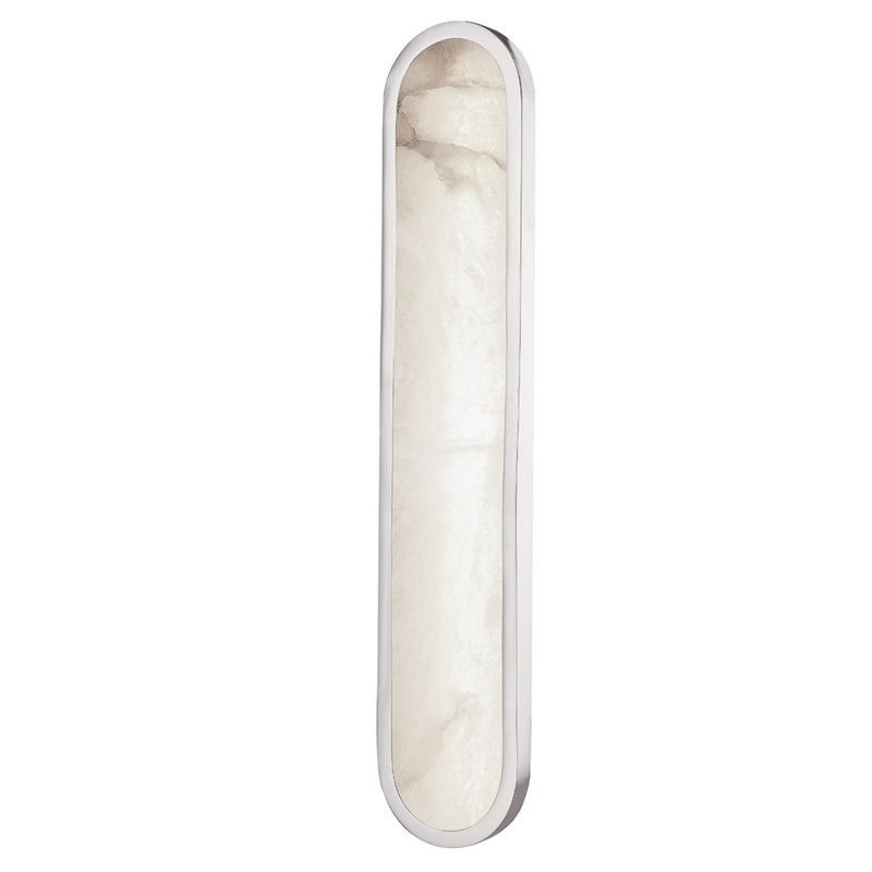 Plafonnier encastré à intensité variable 1 lumière DEL Manhasset, Nickel poli, H 28 po x l 5,5 po x P 1,5 po