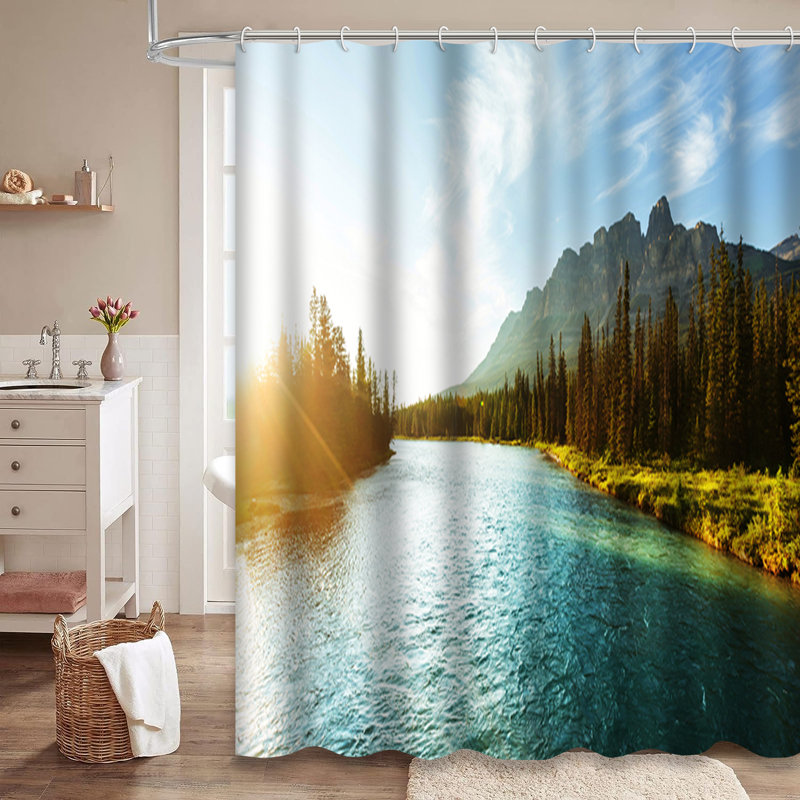 Rideau de douche Castle River Banff, L 72 po x l 72 po