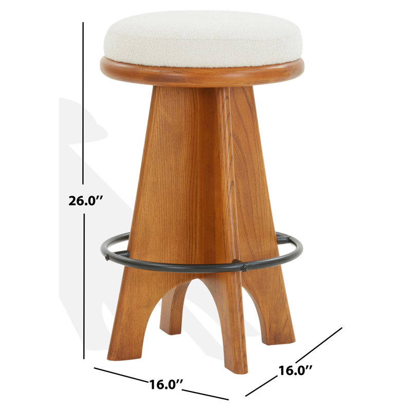 Bellarita Round Stool, Counter Stool (26” Seat Height), Walnut