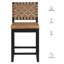 Chaise de comptoir en cuir végétalien Reid-761954170-761954180