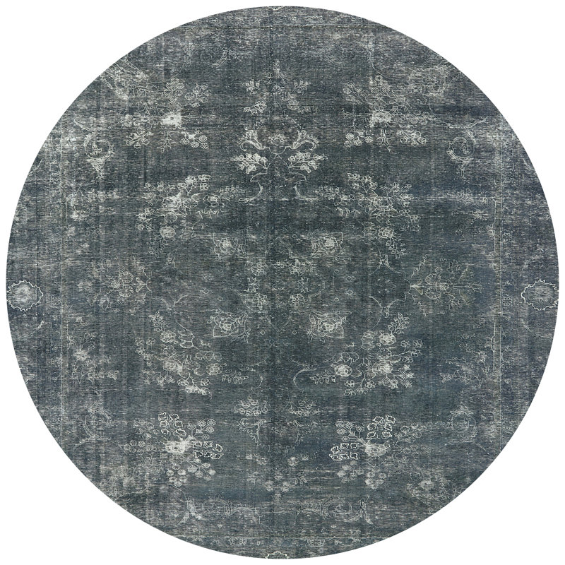 Tapis oriental gris Shenna, Rond 8 pi