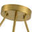 1-lamp White Gold Adjustable Glass Ceiling Light