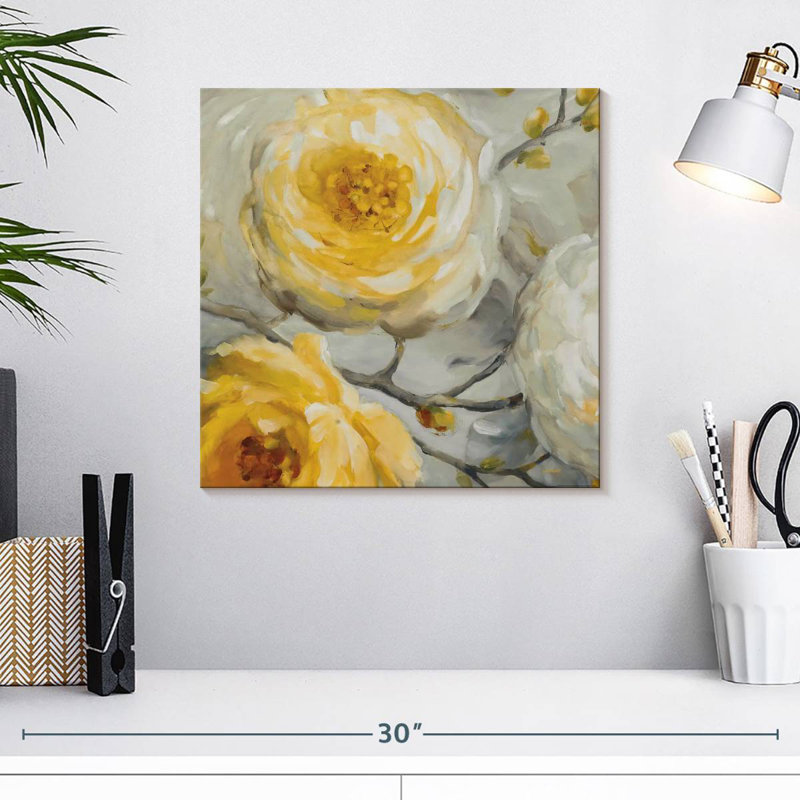 Harnek floral soleil I, H 16 po x l 16 po