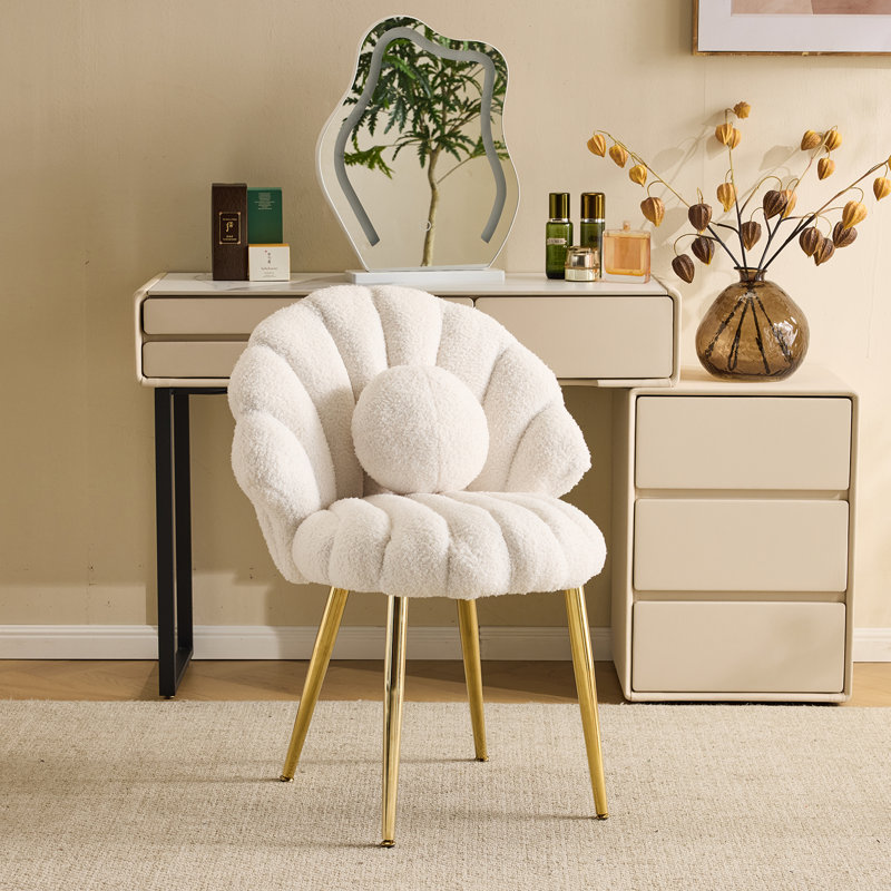 Fauteuil de coiffeuse Lemley, Beige
