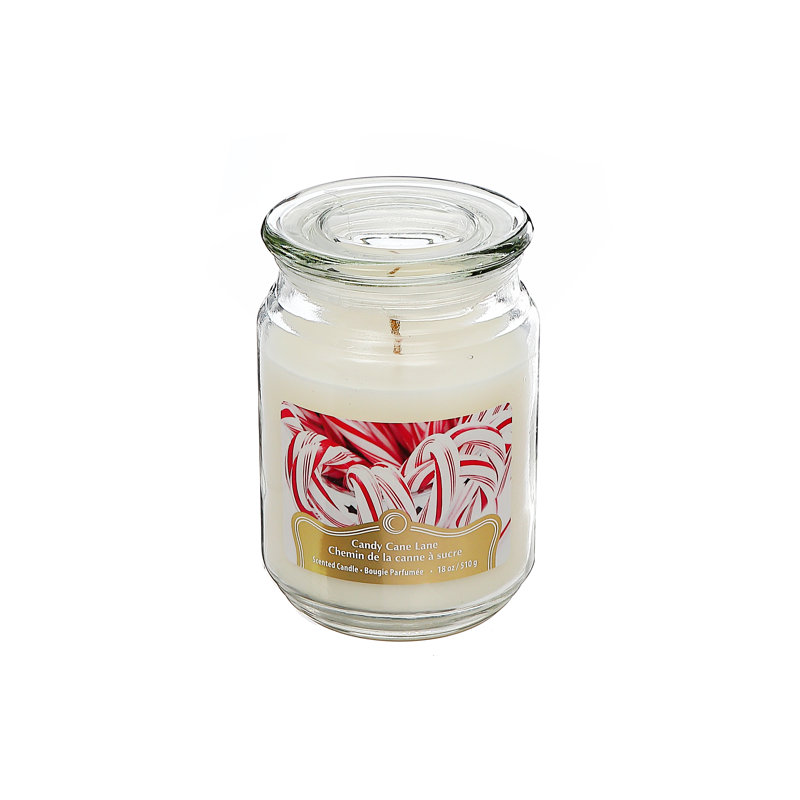 Bougie de Noël parfumée canne de bonbon 18 oz - ensemble de 2