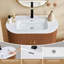 Ensemble de meuble-lavabo simple 35,83 "avec comptoir, robinet et armoire cannelée-2135966586