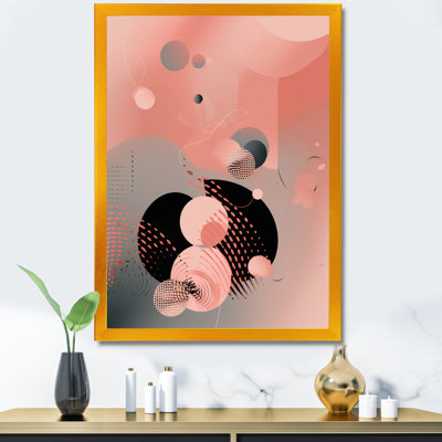 Art mural sur toile rose, minimalisme profond
