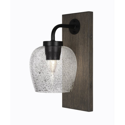 Oxbridge Wall Sconce Shown In Metal Finish With 6" Smoke Bubble Glass