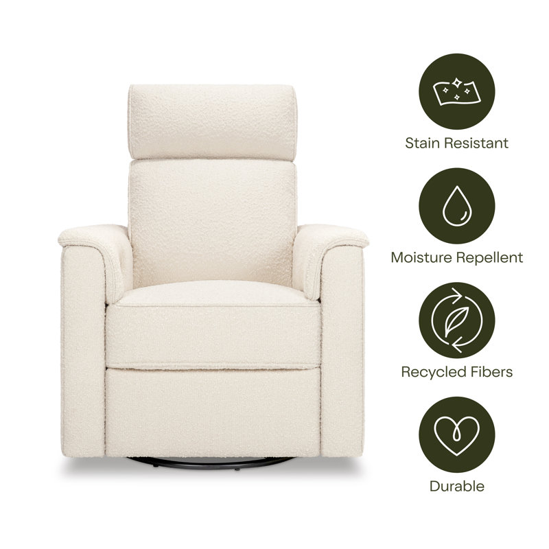 Willa Plus Power Glider Recliner w/ Power Headrest, Performance Ivory Boucle