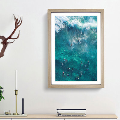 Surfers in Australia - Picture Frame Graphic Art Print