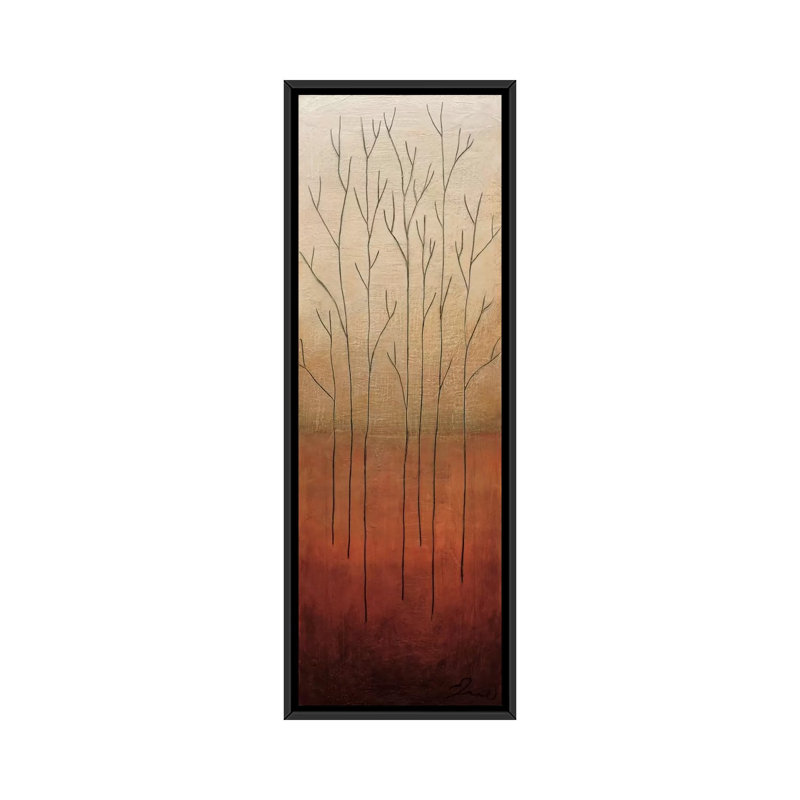 " Branch Rouge II " by Eve, Black Framed Canvas, 48" H x 16" W x 1.5" D