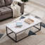 Repose-pieds blanc rectangulaire en marbre, style industriel moderne