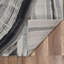 Tapis gris abstrait 5 pi x 8 pi Dhurrie