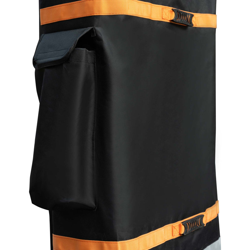 Auvent 10 x 30 pi escamotable avec parois latérales et sac à roulettes, Bleu
