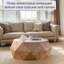 38 inch dimensional embossed pattern design american vintage style coffee table