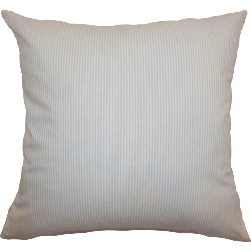 Coussin en coton quenilda ticking, 16 po x 16 po